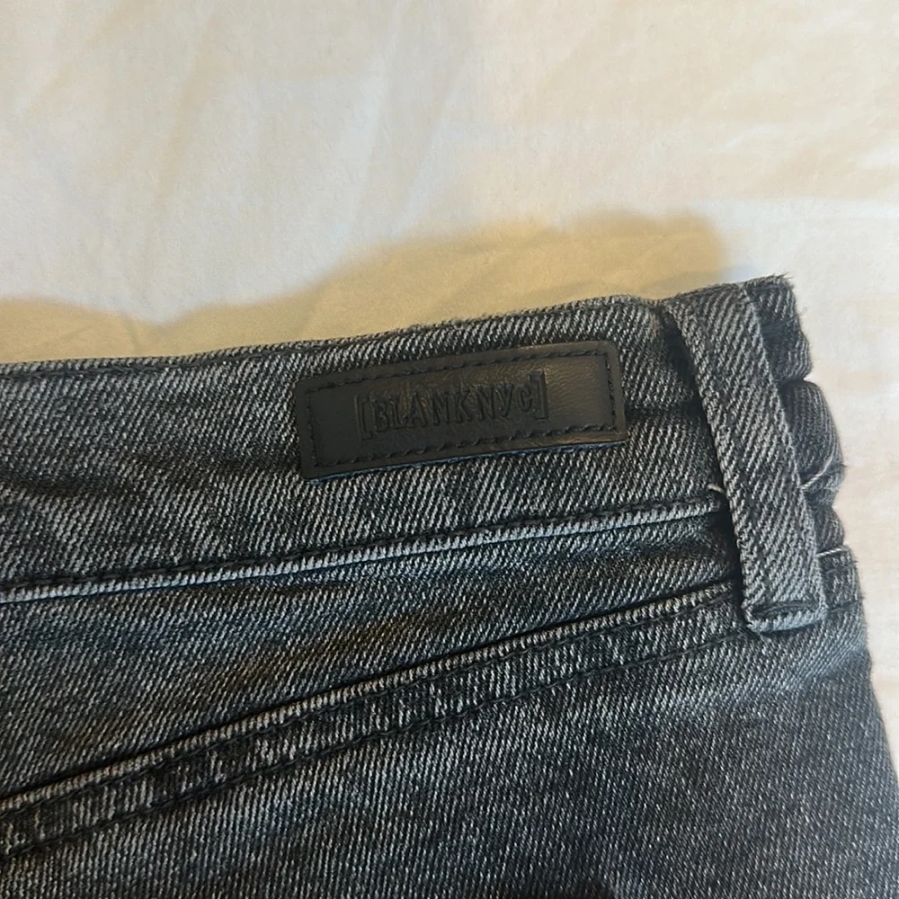 Blank NYC Washed Black Denim Cutoff Shorts